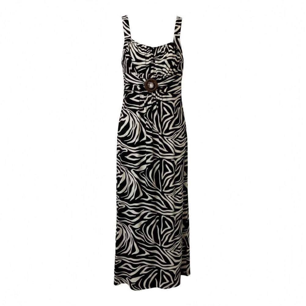 Y2K En Focus Brown Sleeveless Empire Waist Maxi Dress size 14W